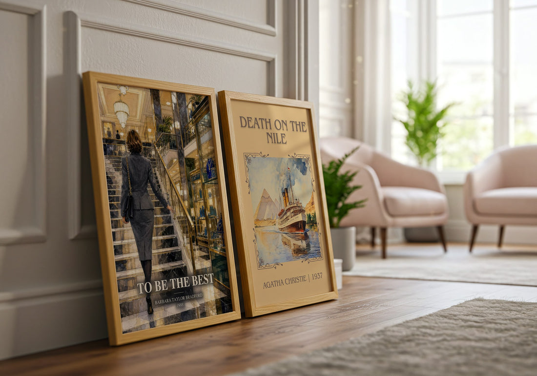 To Be the Best watercolour print framed by window – literary home decor