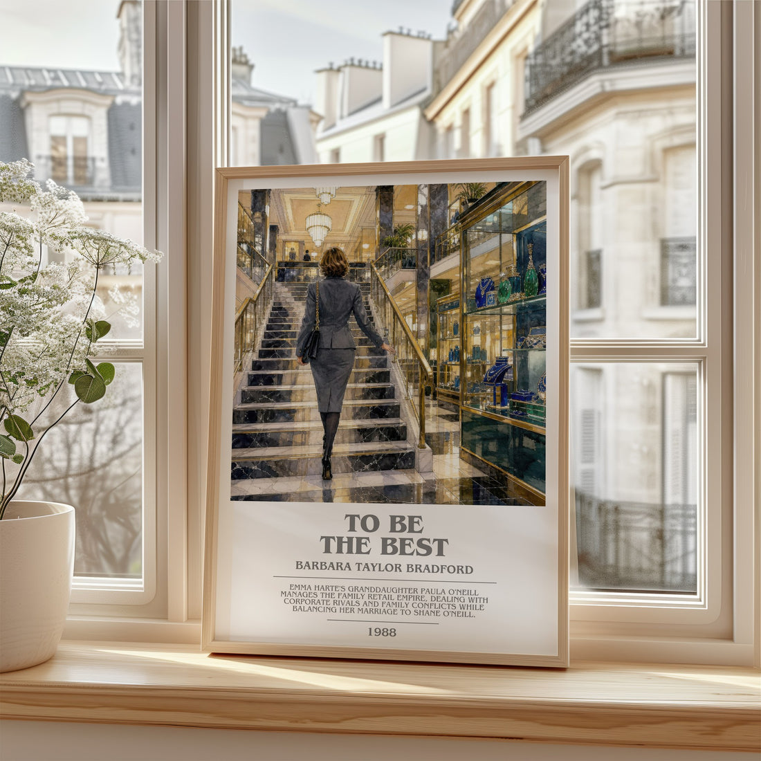 To Be the Best bookish poster colour and style options – Barbara Taylor Bradford book art