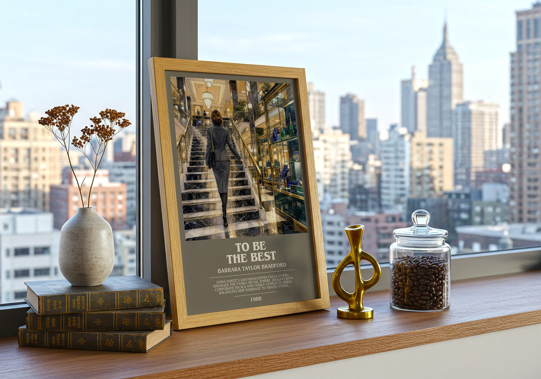 To Be the Best bookish print framed by window – literary home decor