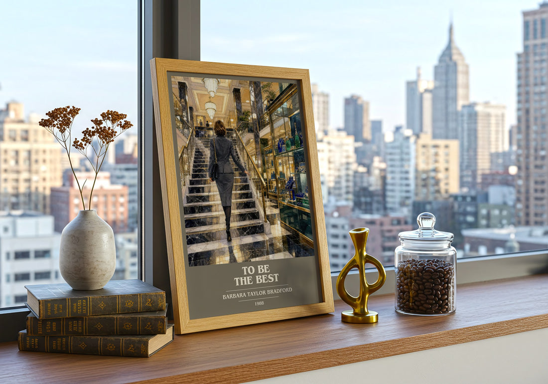 To Be the Best book cover print framed by window – literary home decor