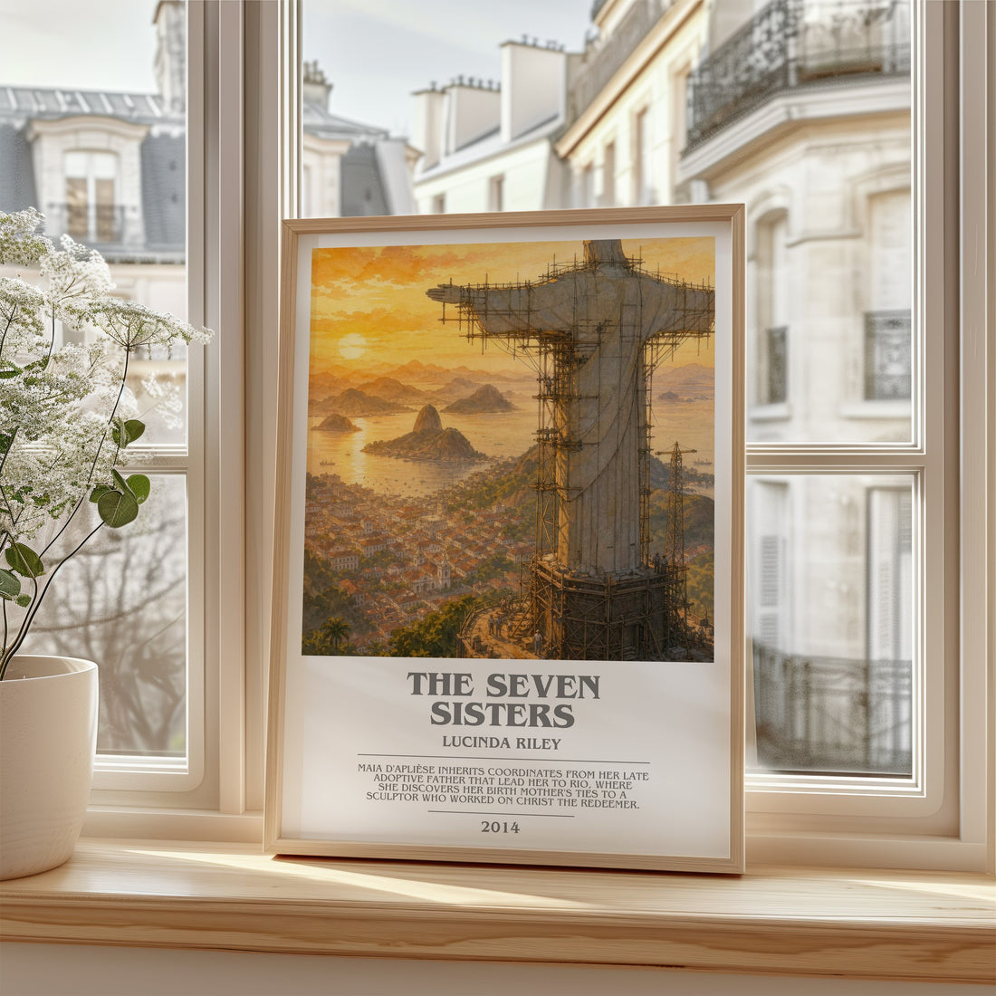 The Seven Sisters bookish poster colour and style options – Lucinda Riley book art