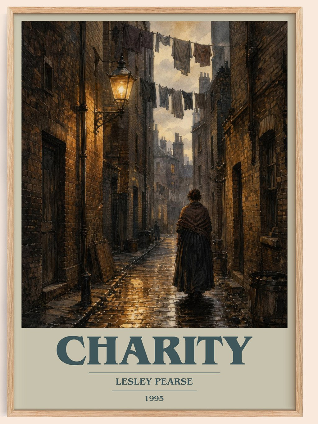 Charity book cover book poster by Lesley Pearse – framed literary art print