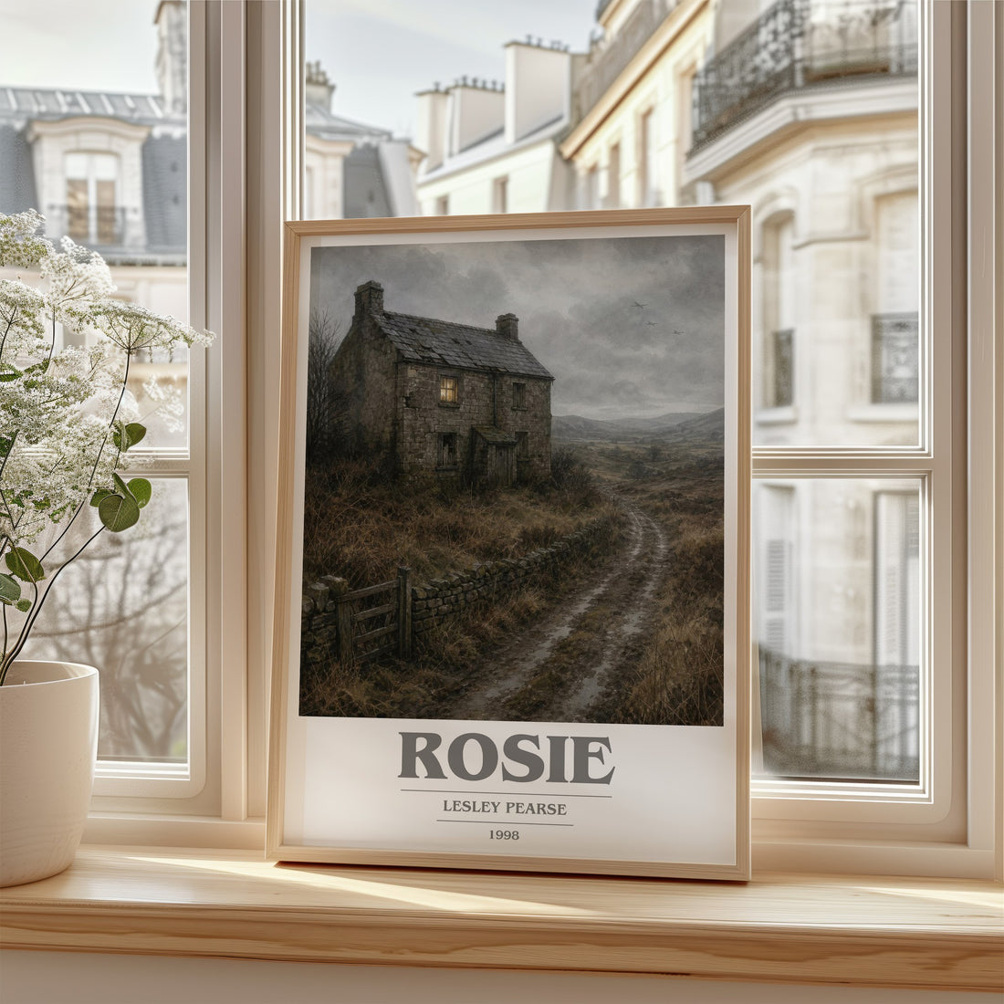 Rosie book cover poster colour and style options – Lesley Pearse book art