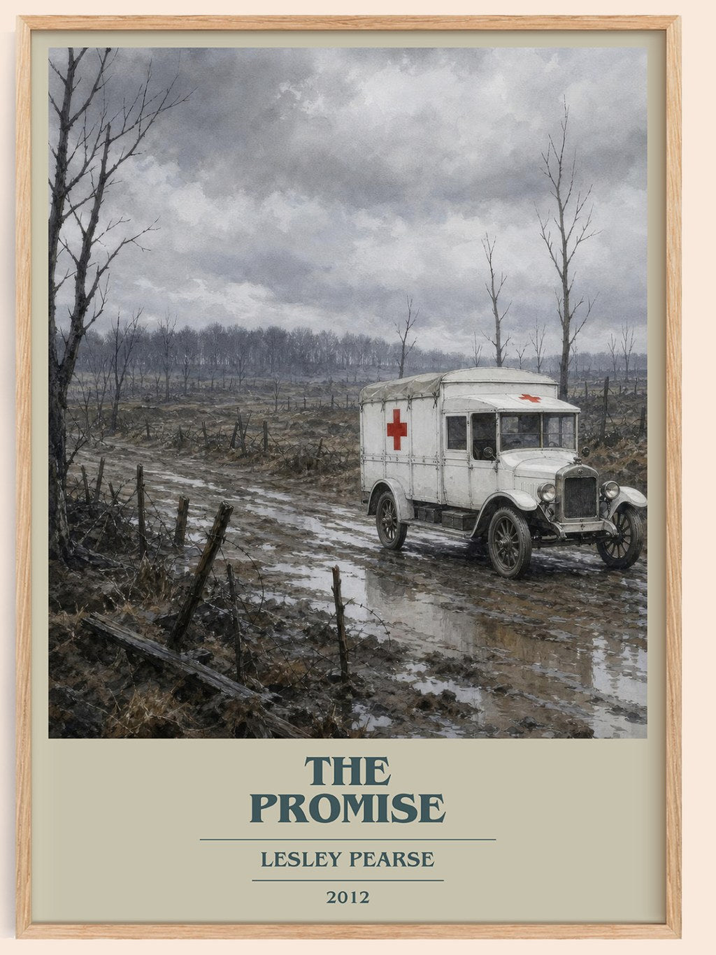 The Promise book cover book poster by Lesley Pearse – framed literary art print