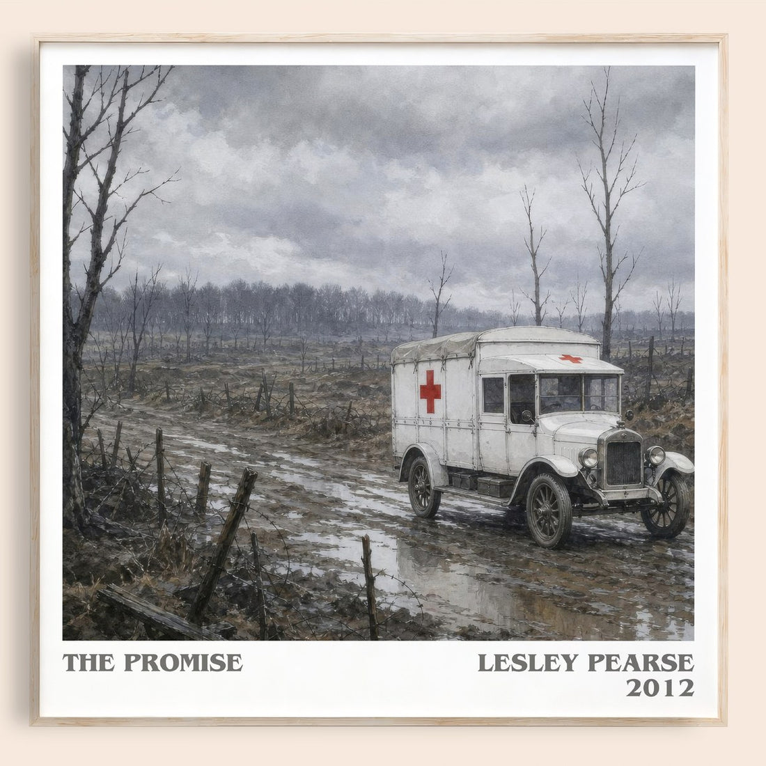 The Promise literary book poster by Lesley Pearse – framed literary art print