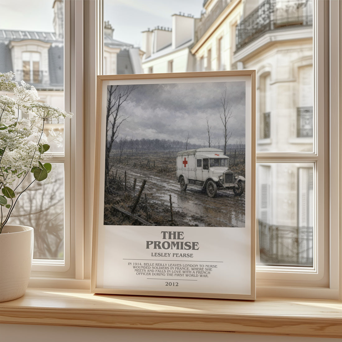 The Promise bookish poster colour and style options – Lesley Pearse book art