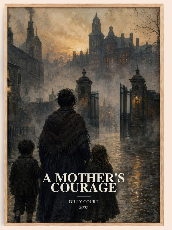A Mother's Courage watercolour book poster by Dilly Court – framed literary art print
