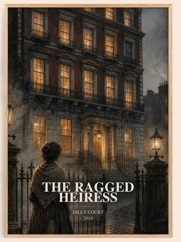 The Ragged Heiress watercolour book poster by Dilly Court – framed literary art print
