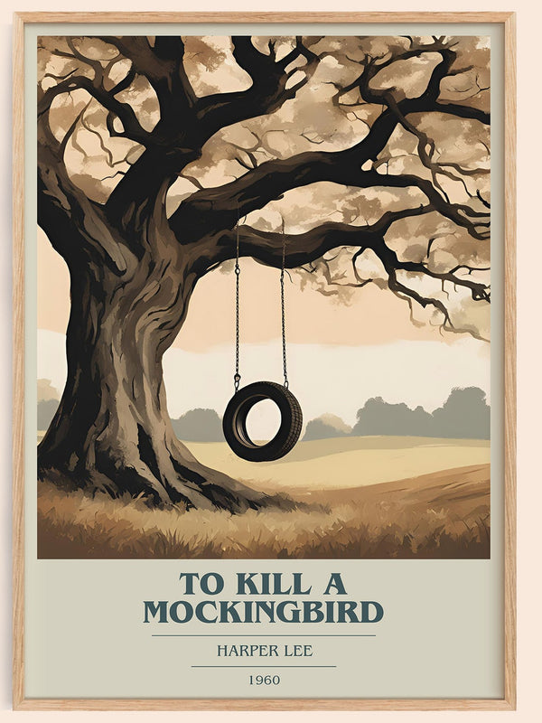 To Kill A Mockingbird book cover book poster by Harper Lee – framed literary art print