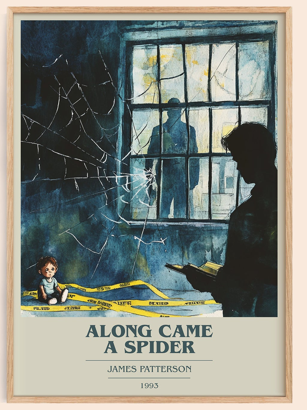 Along Came a Spider book cover book poster by James Patterson – framed literary art print