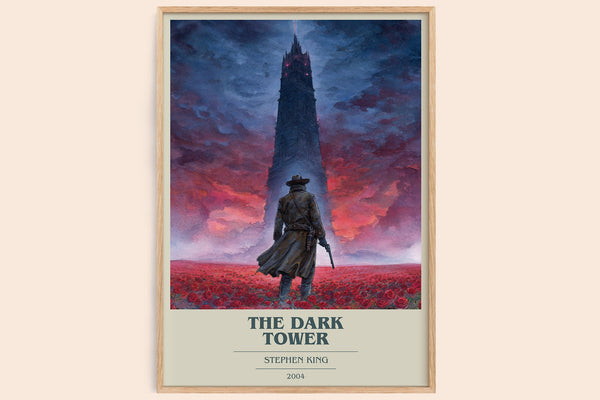 The Dark Tower book cover book poster by Stephen King – framed literary art print