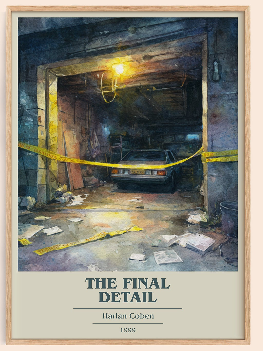The Final Detail book cover book poster by Harlan Coben – framed literary art print