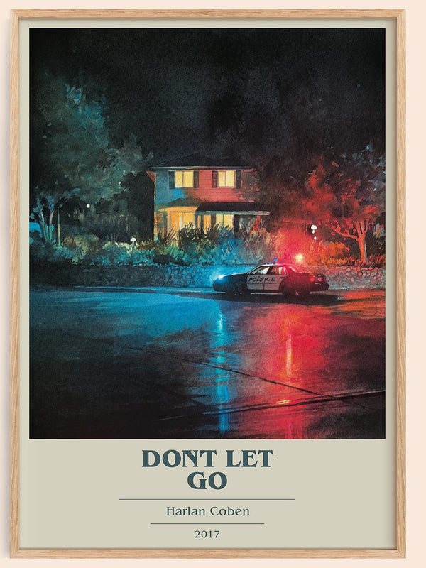 Don't Let Go book cover book poster by Harlan Coben – framed literary art print