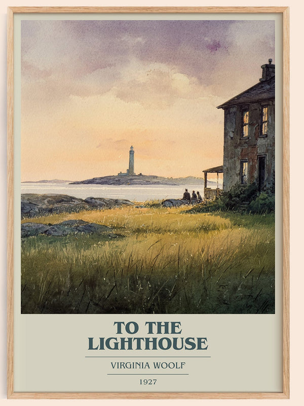 To the Lighthouse book cover book poster by Virginia Woolf – framed literary art print