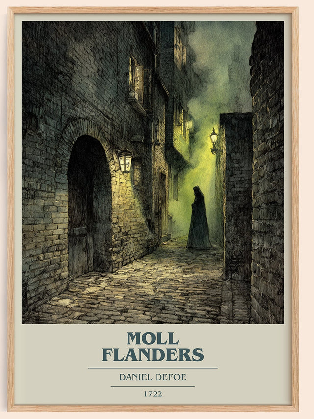 Moll Flanders Book Cover Poster by Daniel Defoe