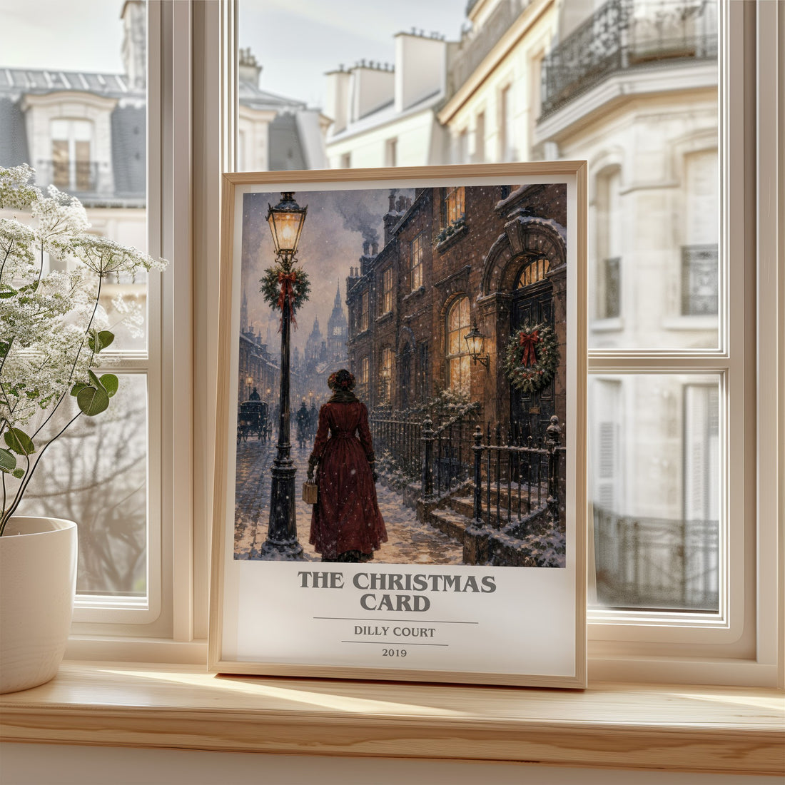 The Christmas Card book cover poster colour and style options – Dilly Court book art