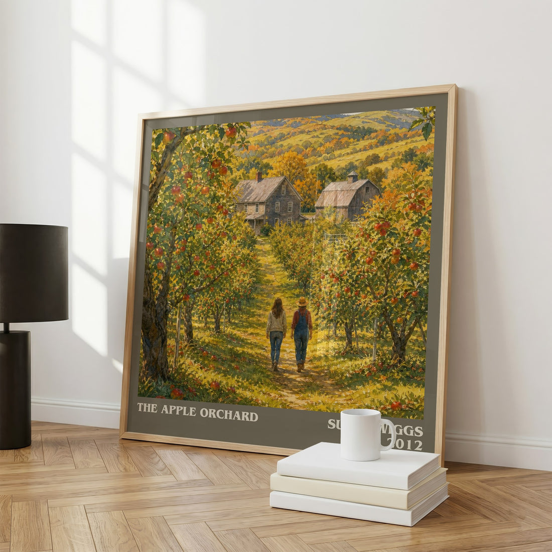 The Apple Orchard literary print framed by window – literary home decor
