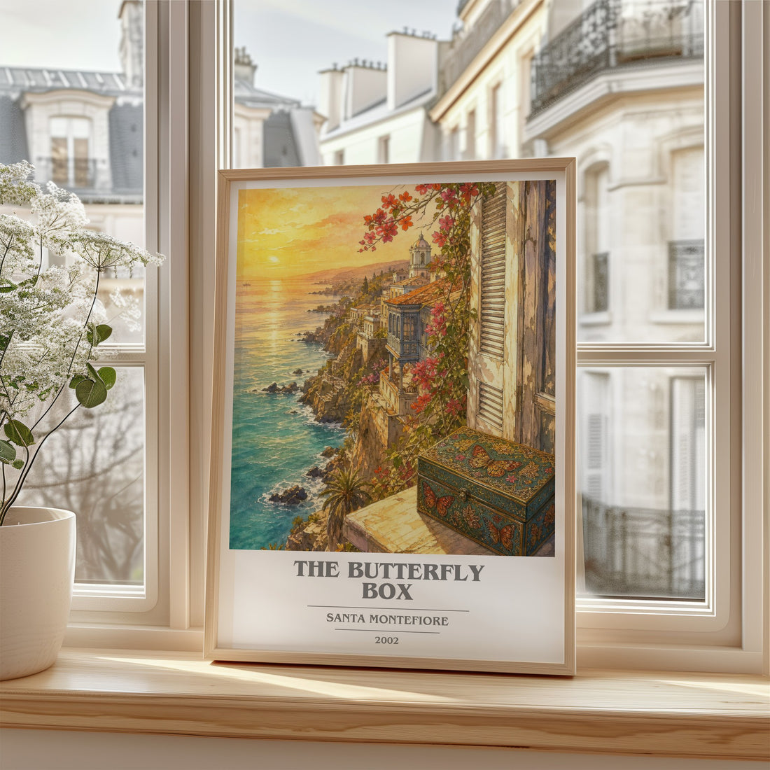 The Butterfly Box book cover poster colour and style options – Santa Montefiore book art