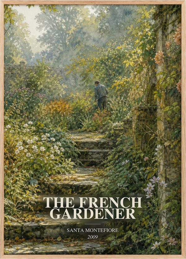 The French Gardener Book Watercolour Illustration by Santa Montefiore