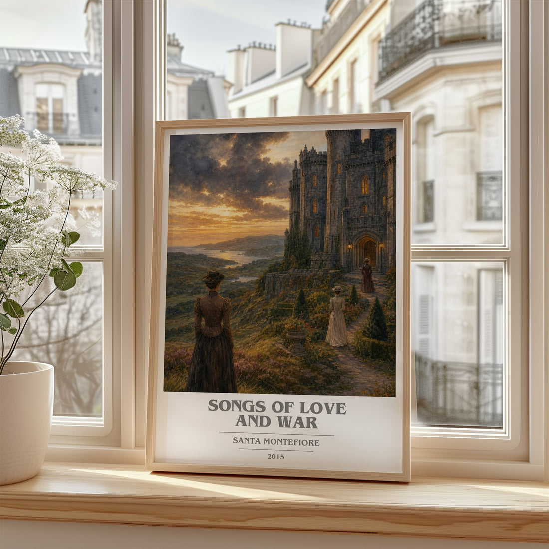 Songs of Love and War book cover poster colour and style options – Santa Montefiore book art