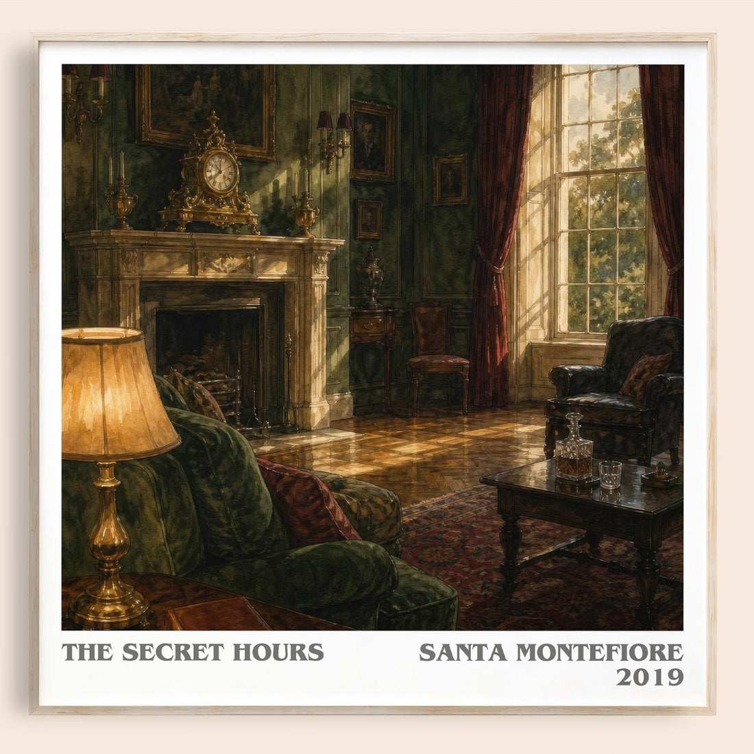 The Secret Hours literary book poster by Santa Montefiore – framed literary art print