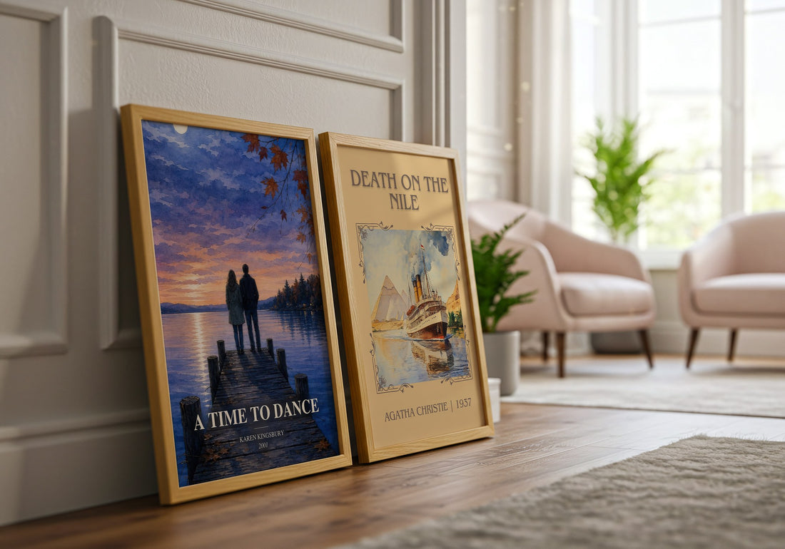 A Time to Dance watercolour print framed by window – literary home decor