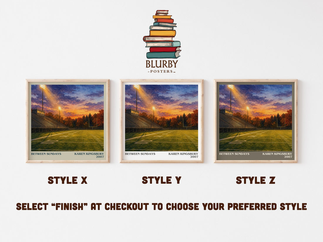 Between Sundays literary print in frame leaning in hallway – contemporary fiction wall art (mockup)