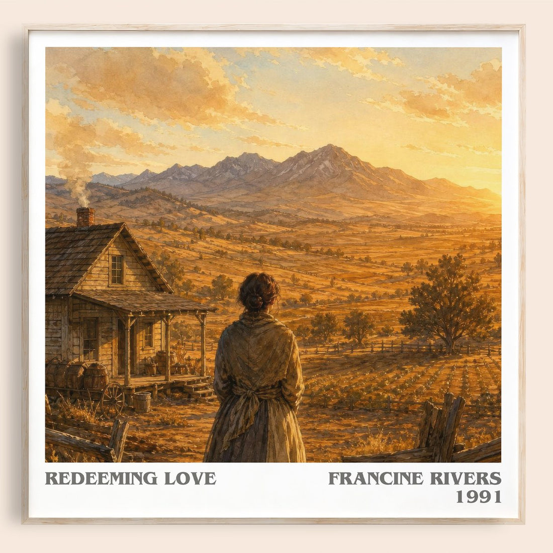Redeeming Love literary book poster by Francine Rivers – framed literary art print