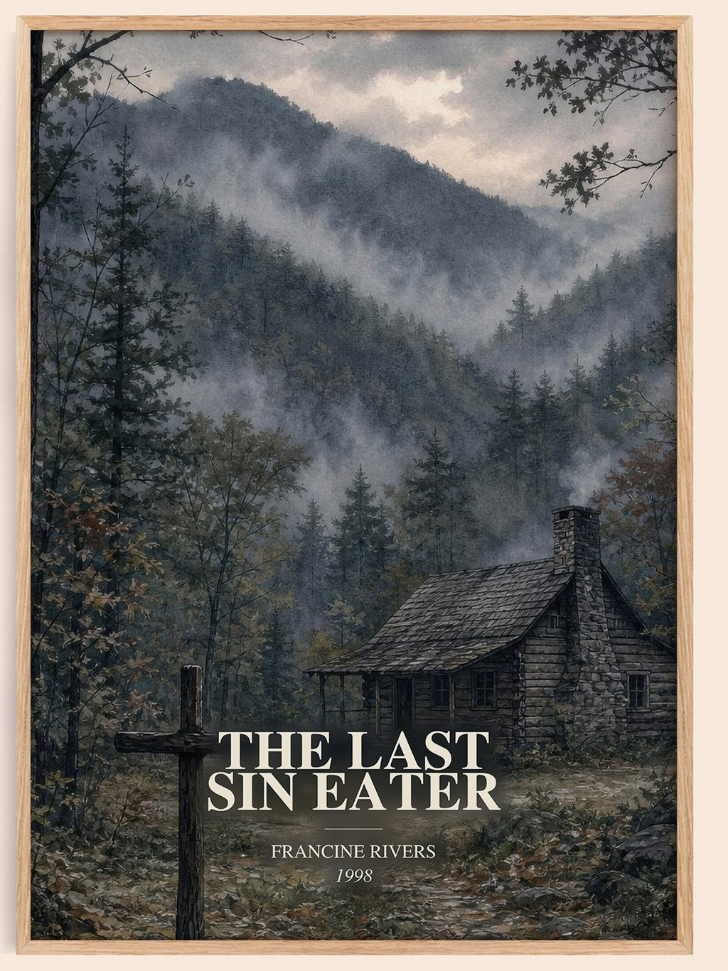 The Last Sin Eater watercolour book poster by Francine Rivers – framed literary art print