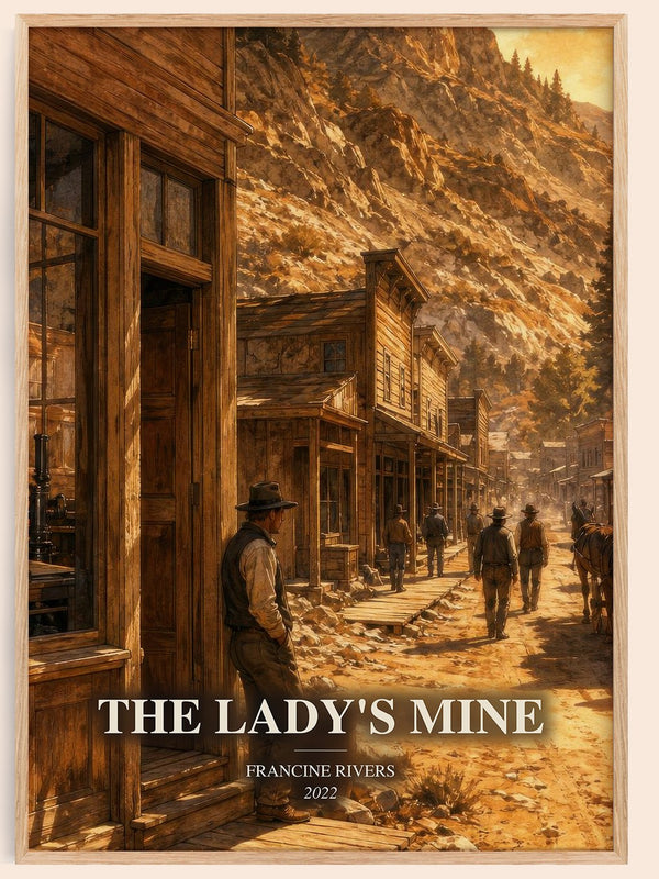 The Lady's Mine watercolour book poster by Francine Rivers – framed literary art print