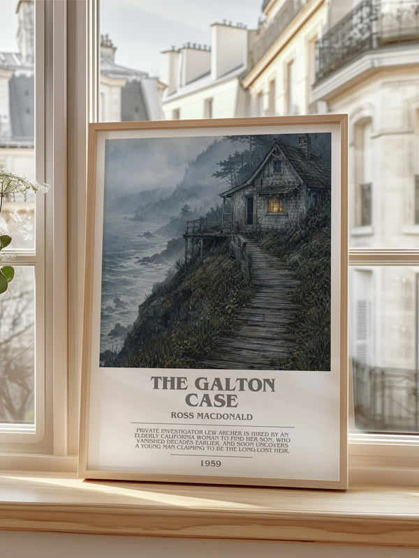 The Galton Case bookish poster colour and style options – Ross Macdonald book art