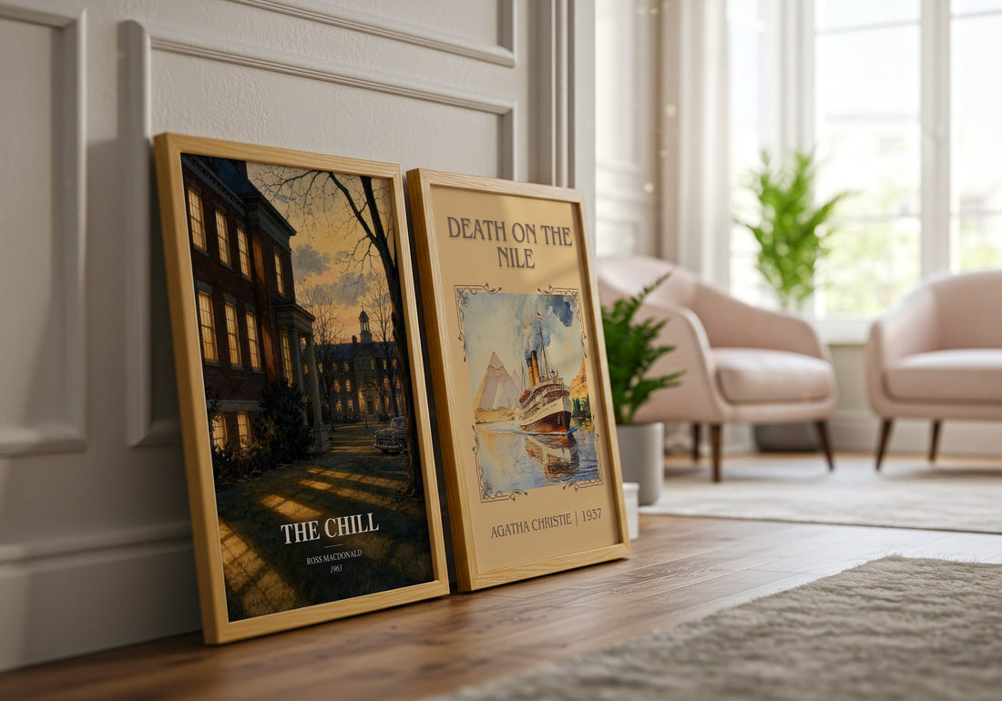The Chill watercolour print framed by window – literary home decor