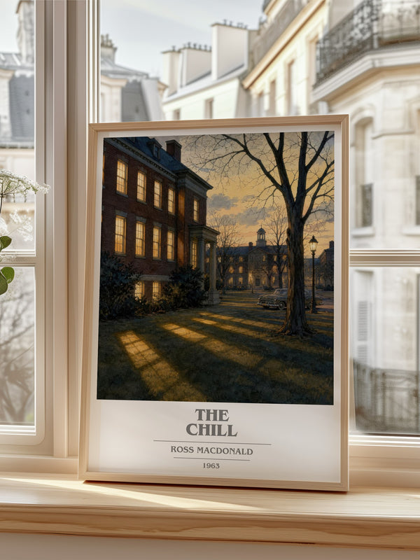 The Chill book cover poster colour and style options – Ross Macdonald book art