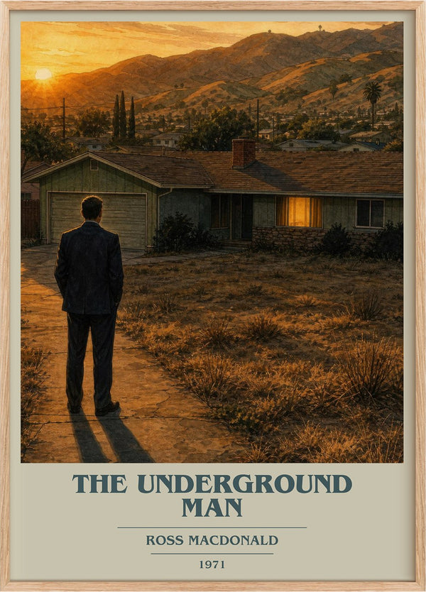 The Underground Man Book Cover Poster by Ross Macdonald