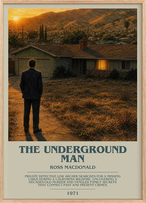 The Underground Man Bookish Wall Art by Ross Macdonald