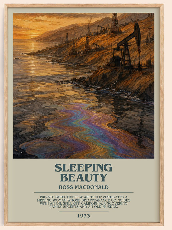 Sleeping Beauty bookish book poster by Ross Macdonald – framed literary art print