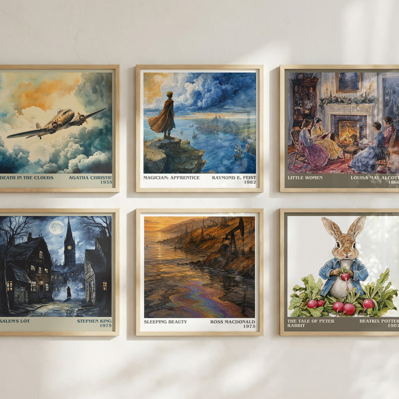 Sleeping Beauty literary art print colour and style options – Ross Macdonald book art