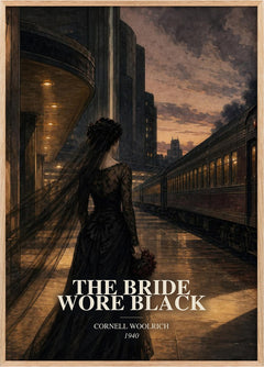 The Bride Wore Black Book Watercolour Illustration by Cornell Woolrich