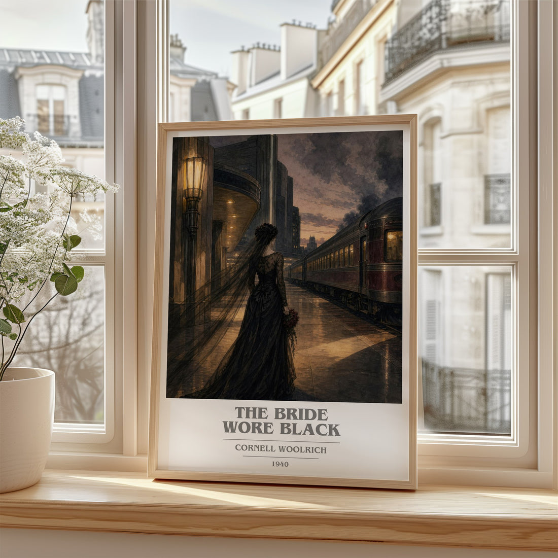 The Bride Wore Black book cover poster colour and style options – Cornell Woolrich book art