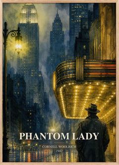 Phantom Lady Book Watercolour Illustration by Cornell Woolrich