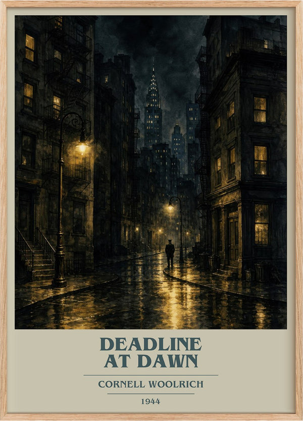 Deadline at Dawn Book Cover Poster by Cornell Woolrich