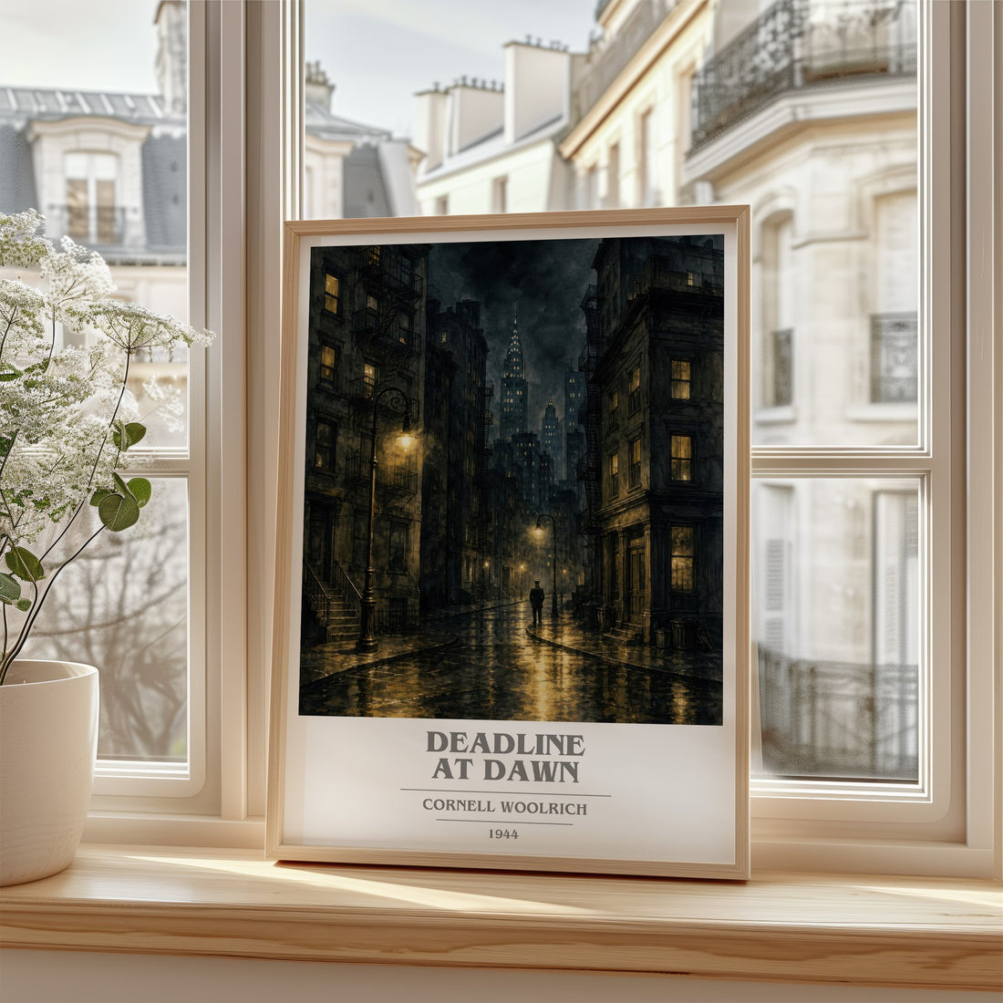 Deadline at Dawn book cover poster colour and style options – Cornell Woolrich book art