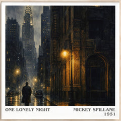 One Lonely Night Literary Art Print by Mickey Spillane