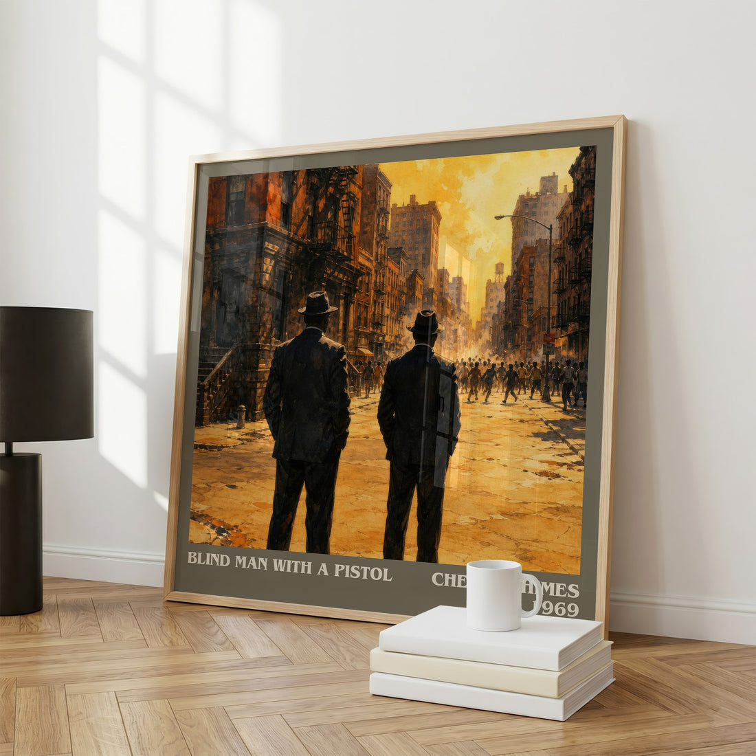 Blind Man with a Pistol literary print framed by window – literary home decor