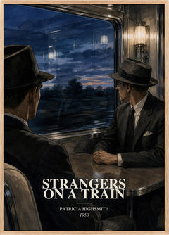 Strangers on a Train Book Watercolour Illustration by P. Highsmith