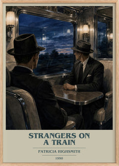 Strangers on a Train Book Cover Poster by Patricia Highsmith