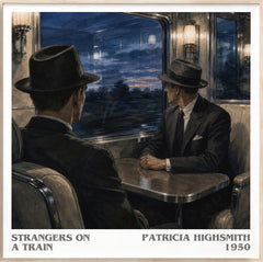 Strangers on a Train Literary Art Print by Patricia Highsmith