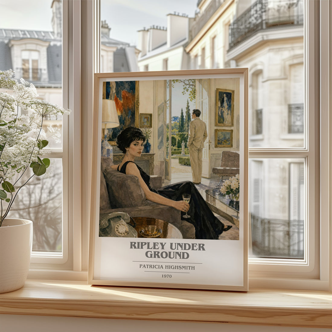 Ripley Under Ground book cover poster colour and style options – Patricia Highsmith book art