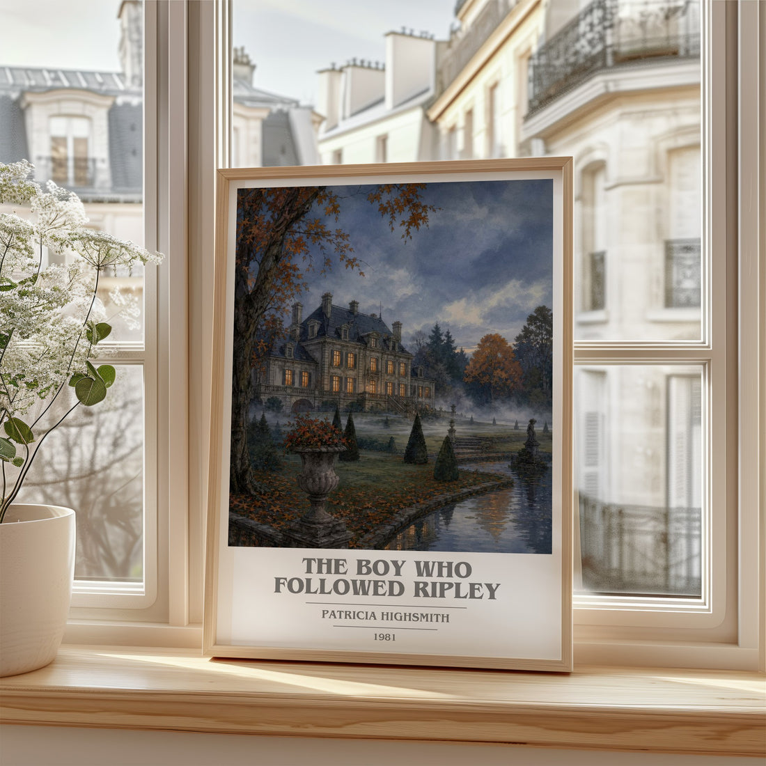 The Boy Who Followed Ripley book cover poster colour and style options – Patricia Highsmith book art