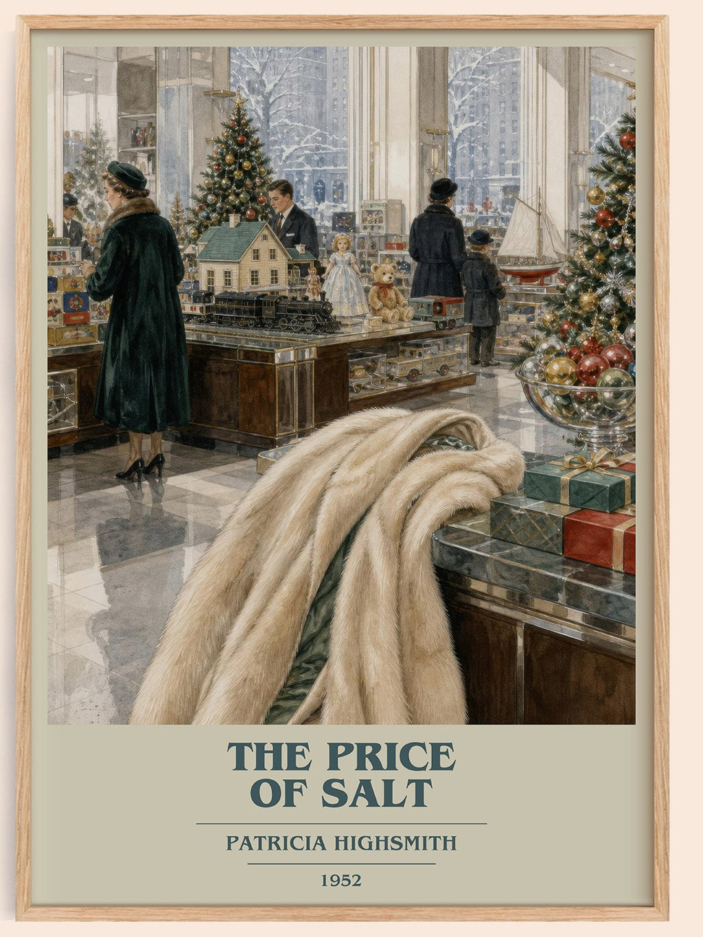 The Price of Salt book cover book poster by Patricia Highsmith – framed literary art print